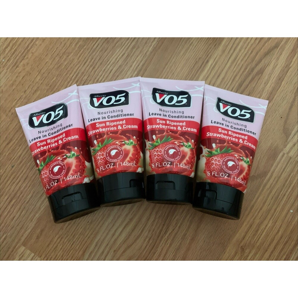 Bundle X4 VO5  LEAVE IN CONDITIONER STRAWBERRIES & CREAM  5 FL OZ
